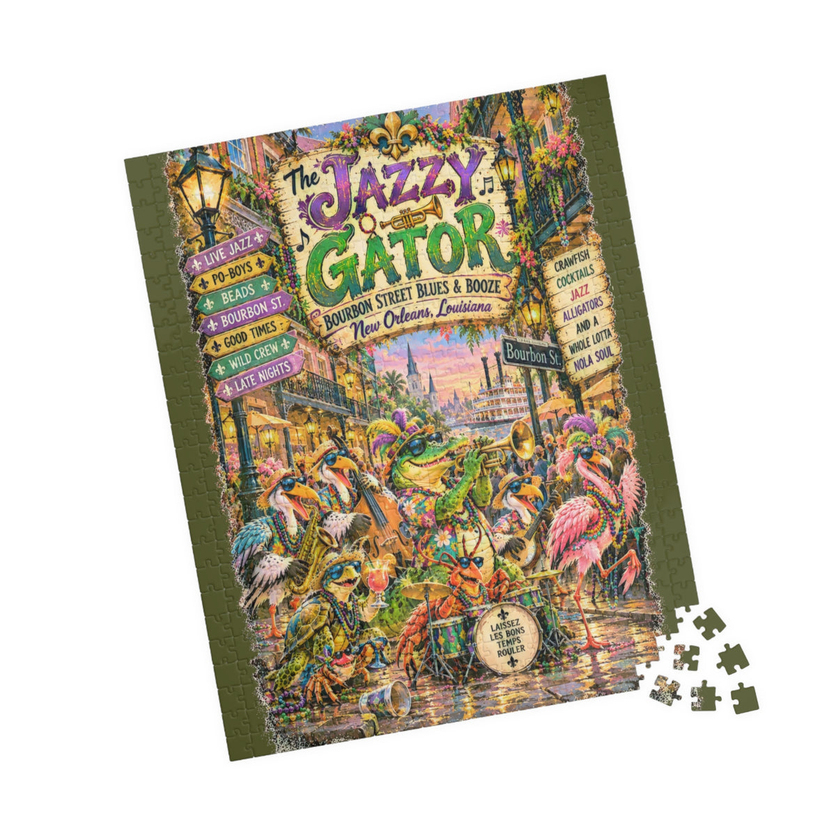 The Jazzy Gator Blues & Booze Jigsaw Puzzle