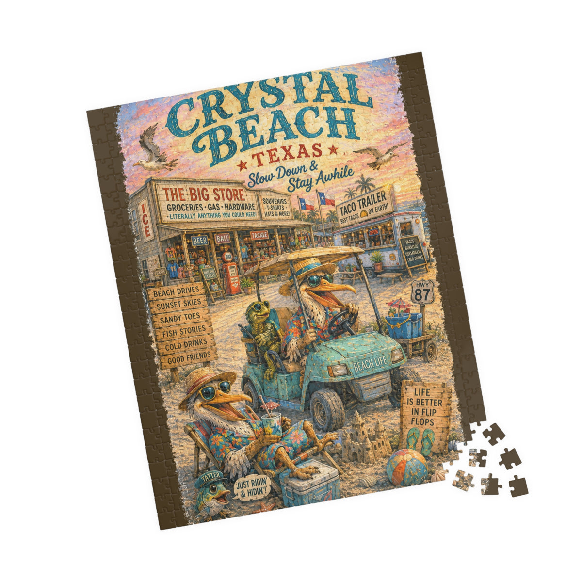 Crystal Beach Big Store & Taco Trailer jigsaw puzzle, alternate view 6