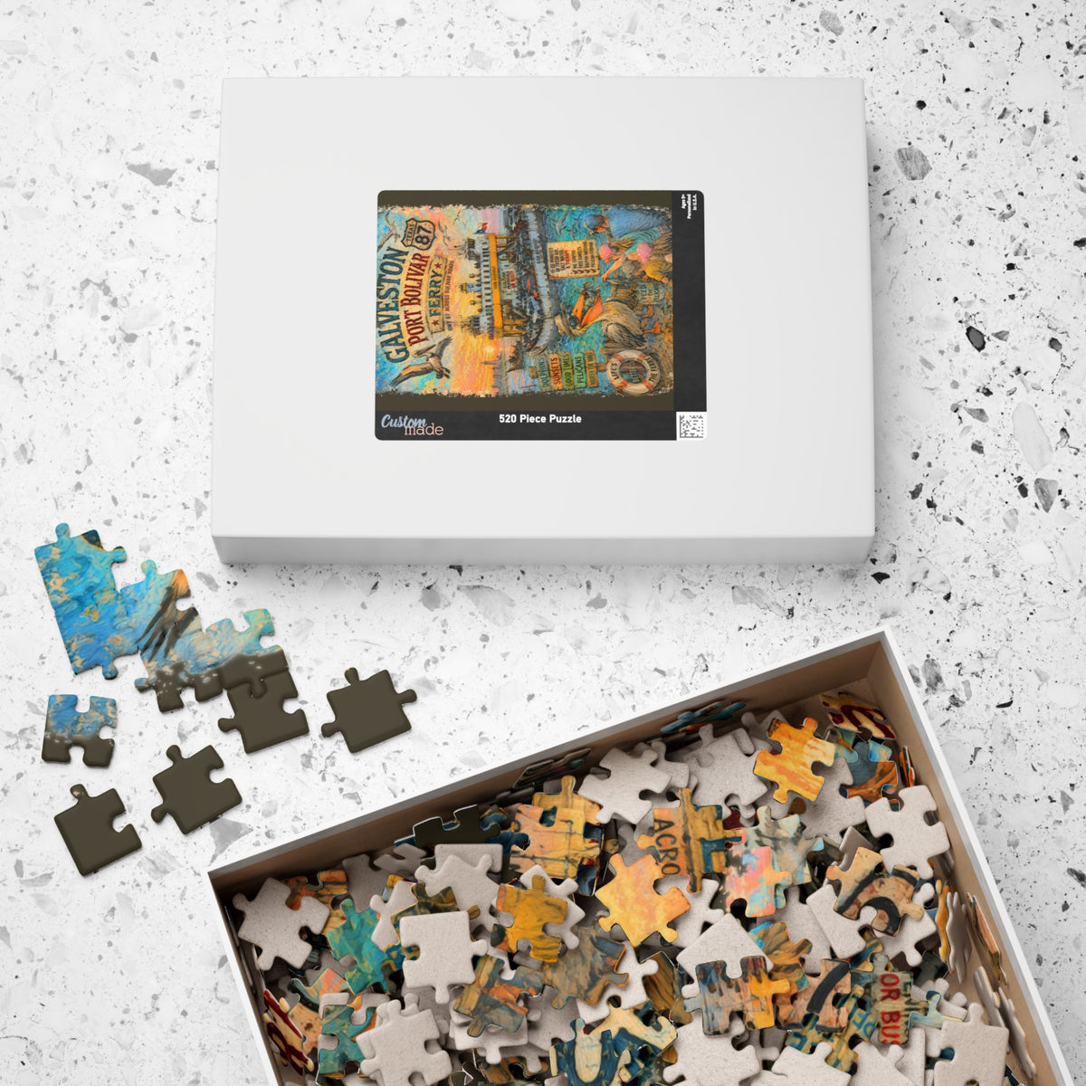 Galveston-Port Bolivar Ferry jigsaw puzzle, alternate view 7