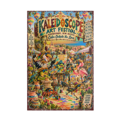 Kaleidoscope Art Festival jigsaw puzzle – original artwork by The Glass Tattoo Company
