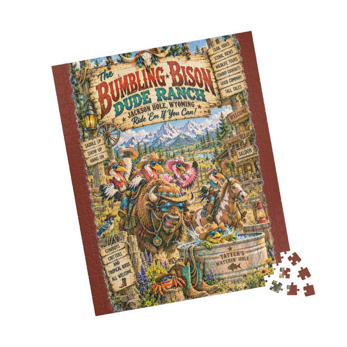 The Bumbling Bison Dude Ranch Jigsaw Puzzle