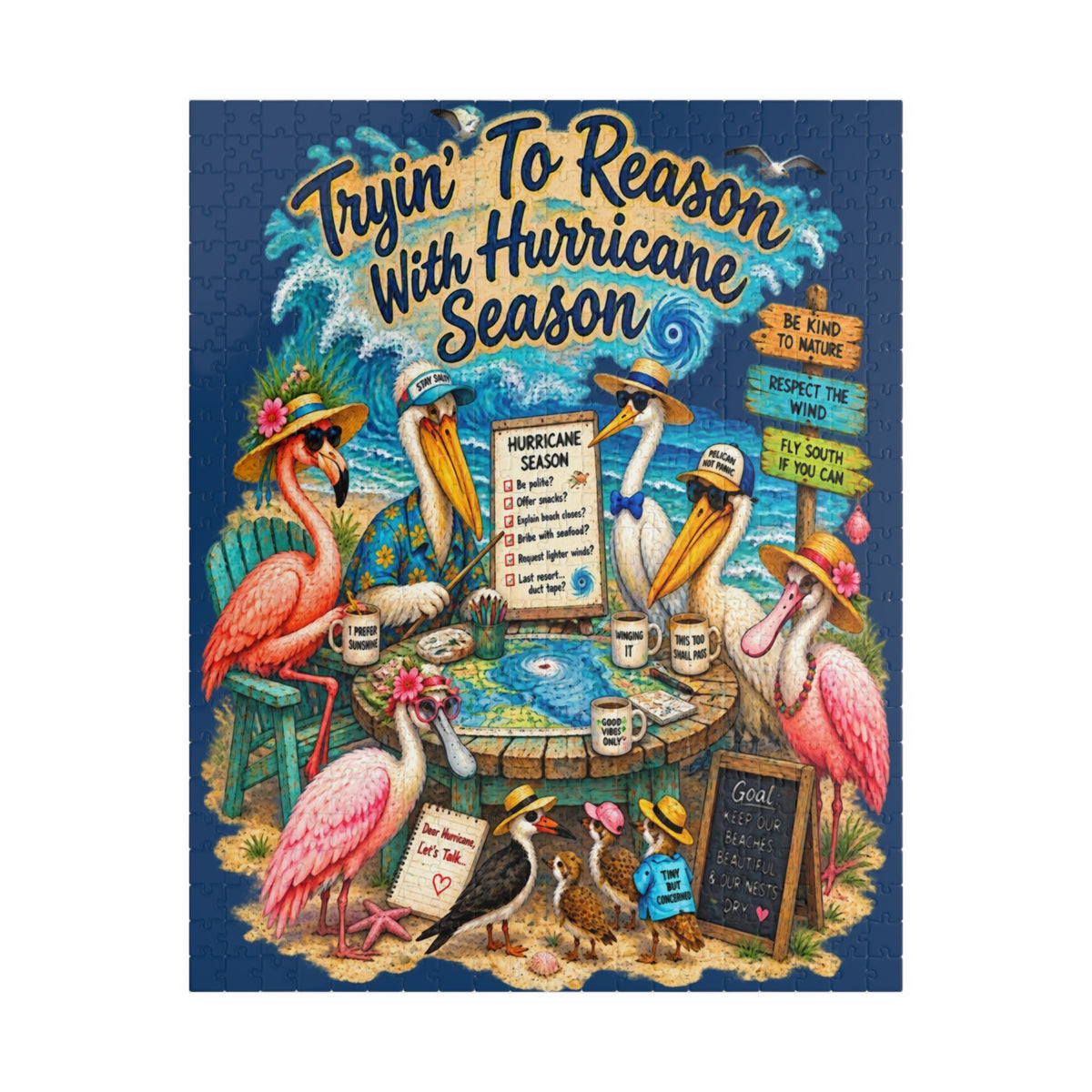 Tryin' to Reason with Hurricane Season jigsaw puzzle, alternate view 1
