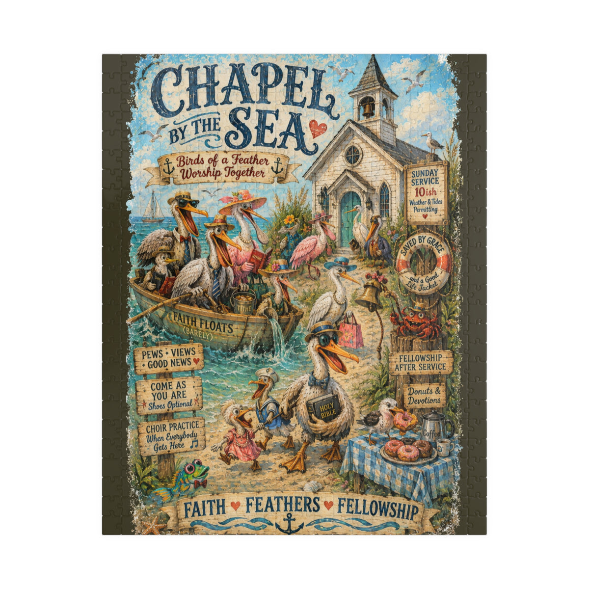 Chapel by the Sea jigsaw puzzle, alternate view 1