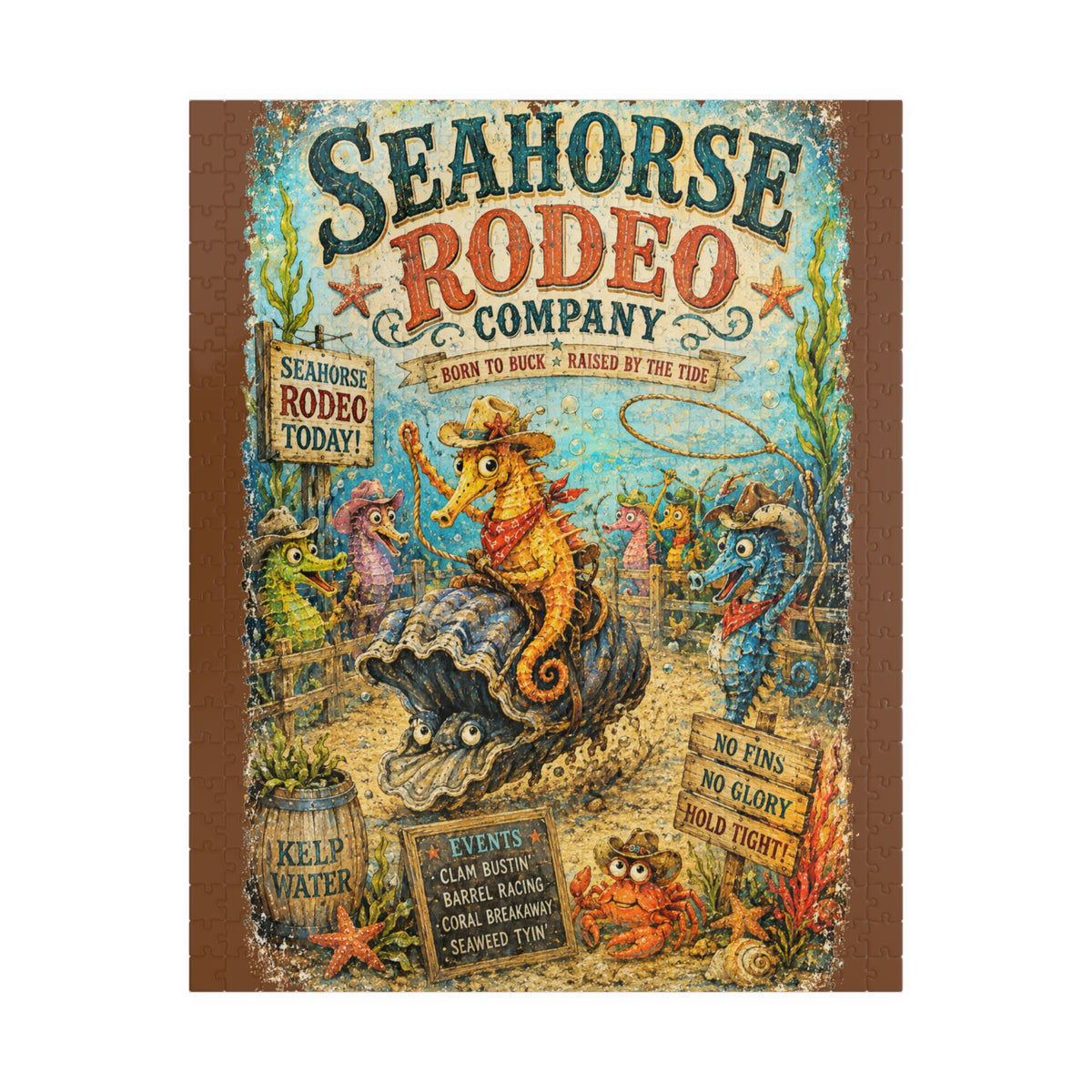 Seahorse Rodeo Company jigsaw puzzle, alternate view 1