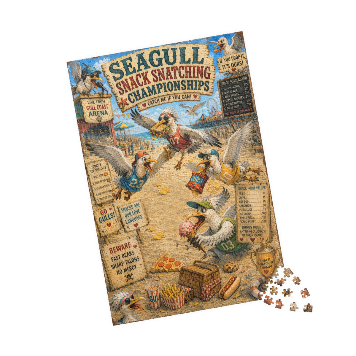 Seagull Snack Snatching Championships jigsaw puzzle, alternate view 3