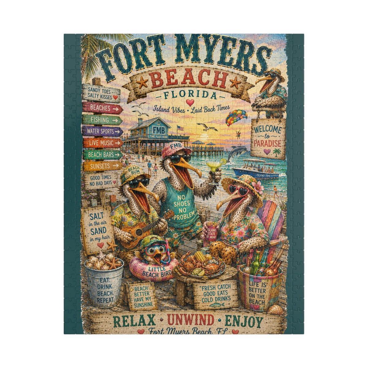 Fort Myers Beach Florida jigsaw puzzle, alternate view 1