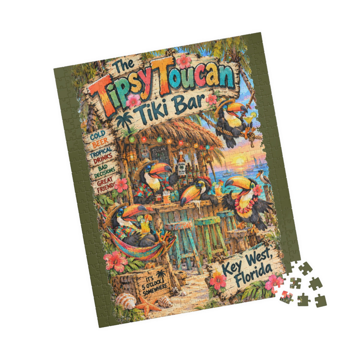 Tipsy Toucan Tiki Bar Jigsaw Puzzle
