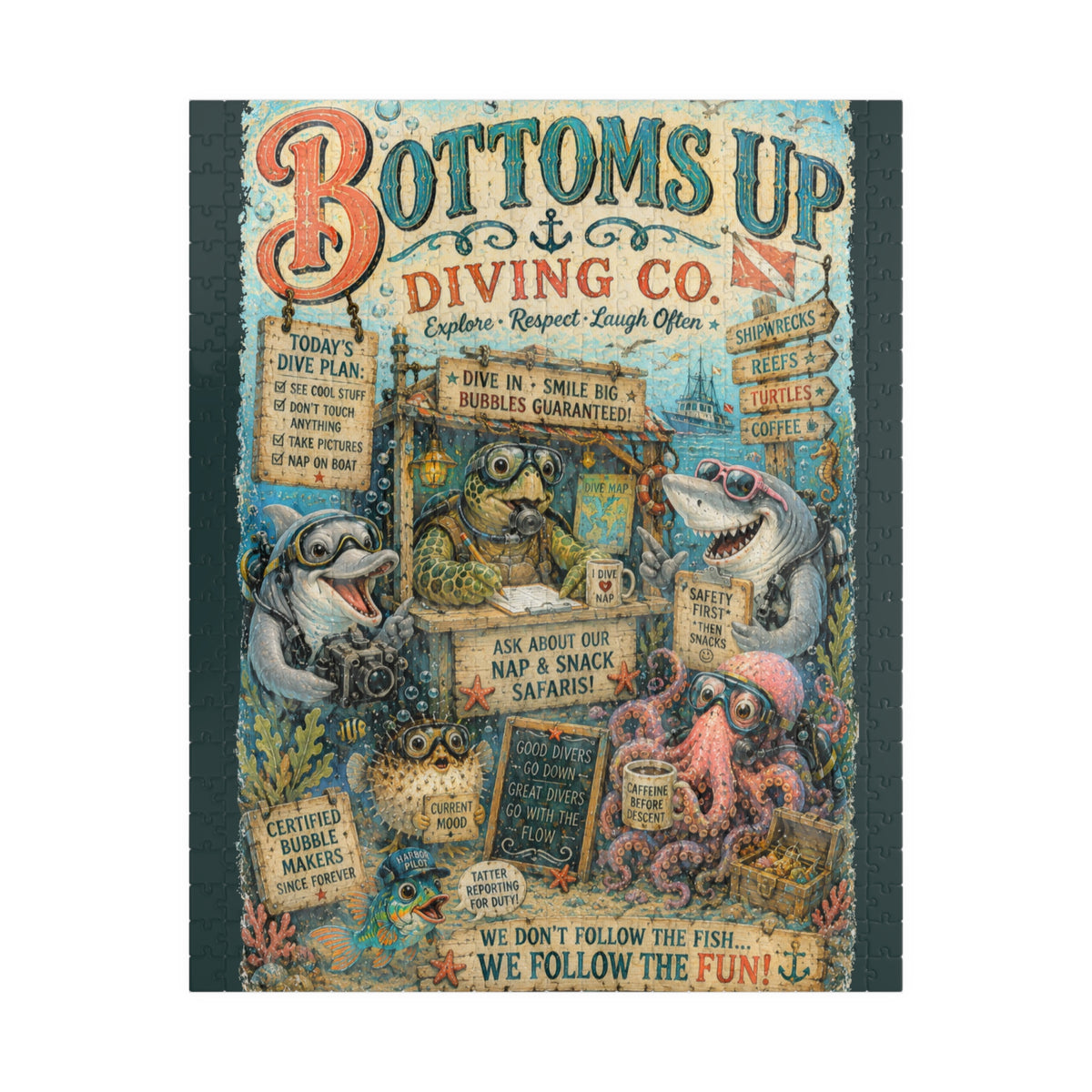 Bottoms Up Diving Co. jigsaw puzzle, alternate view 1