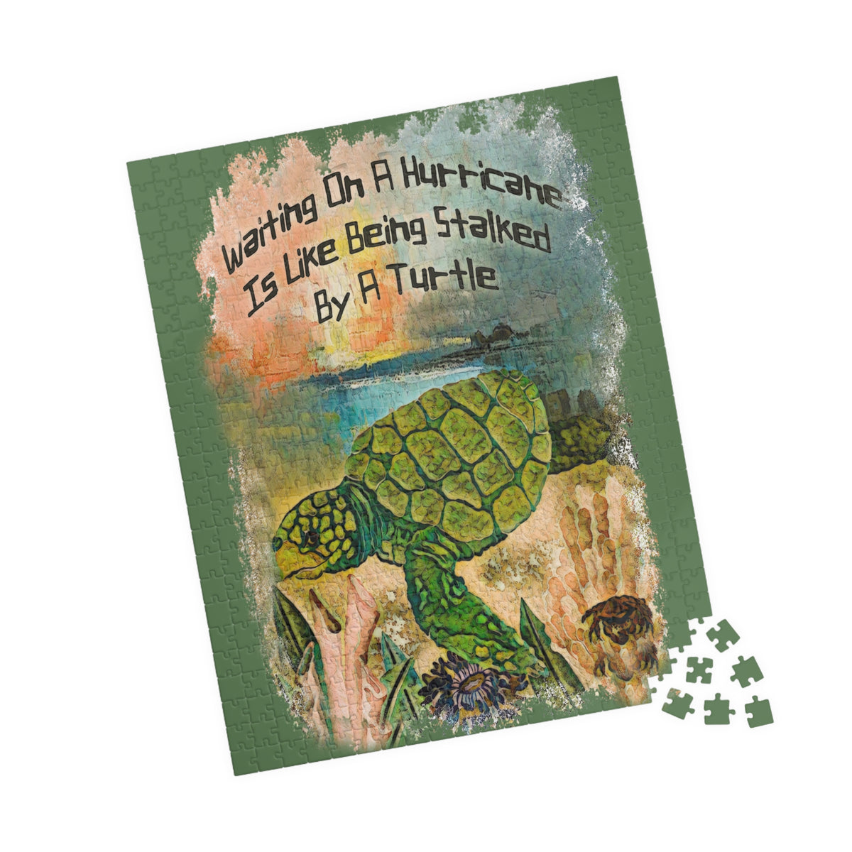 Stalked by a Turtle - Waiting on a Hurricane jigsaw puzzle, alternate view 6