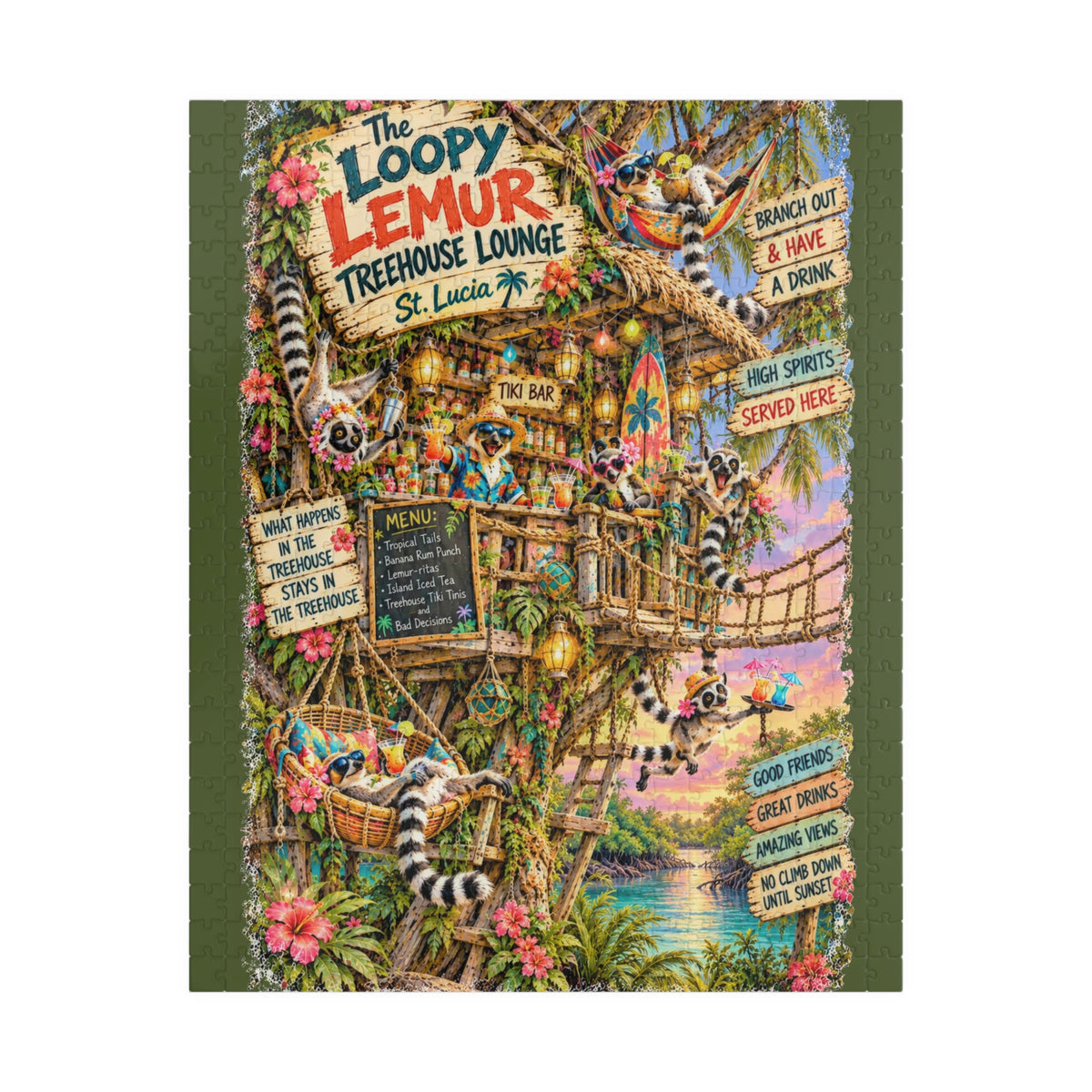The Loopy Lemur Treehouse Lounge Jigsaw Puzzle
