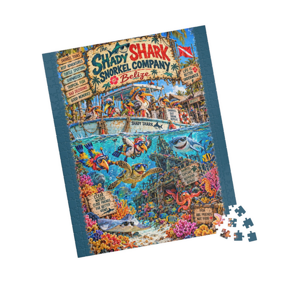 The Shady Shark Snorkel Company Jigsaw Puzzle