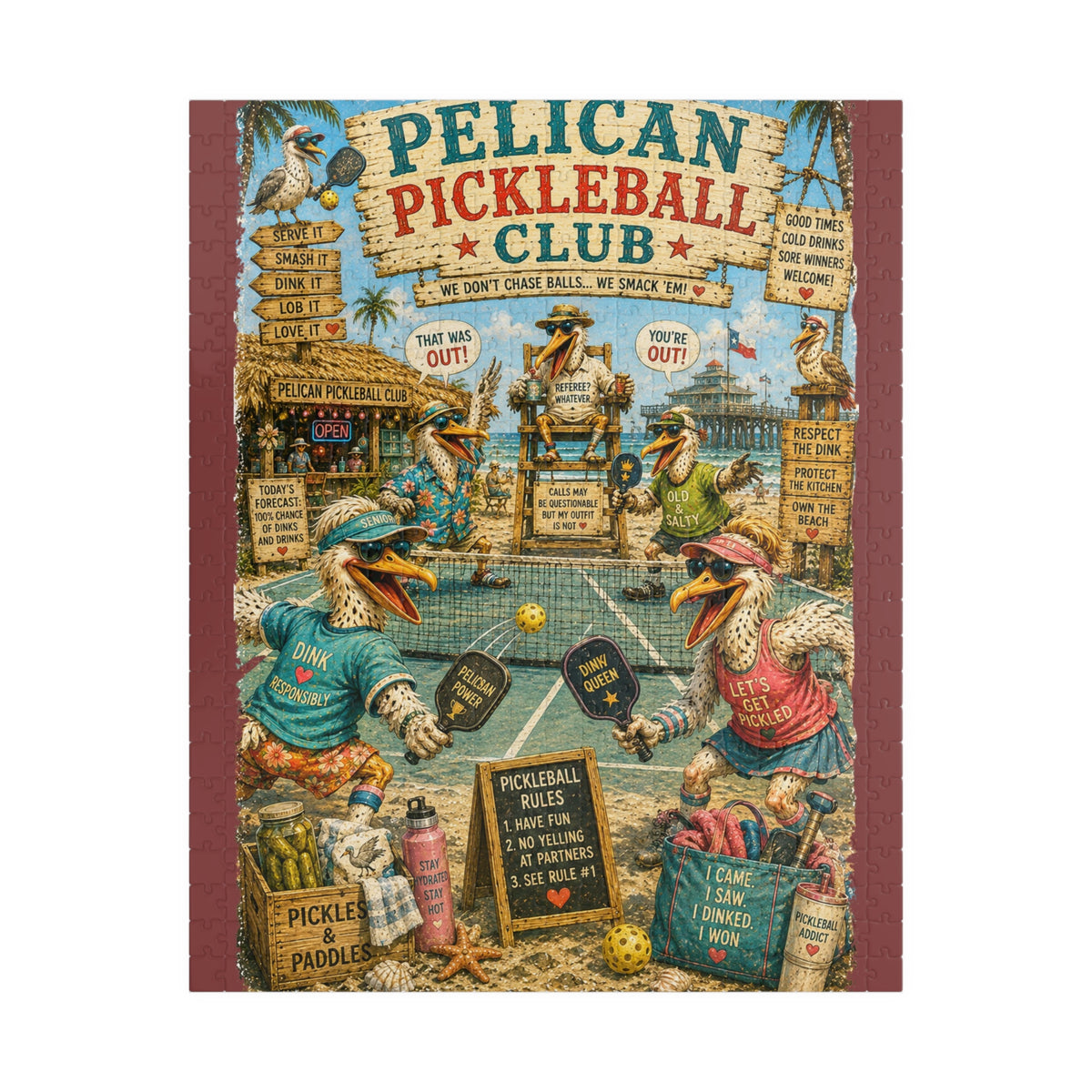 Pelican Pickleball Club jigsaw puzzle, alternate view 1