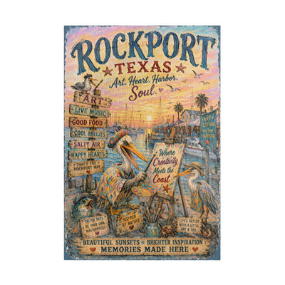 Rockport Texas jigsaw puzzle – original artwork by The Glass Tattoo Company