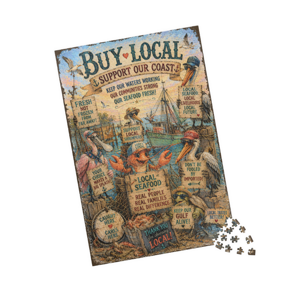 Buy Local Seafood jigsaw puzzle, alternate view 3