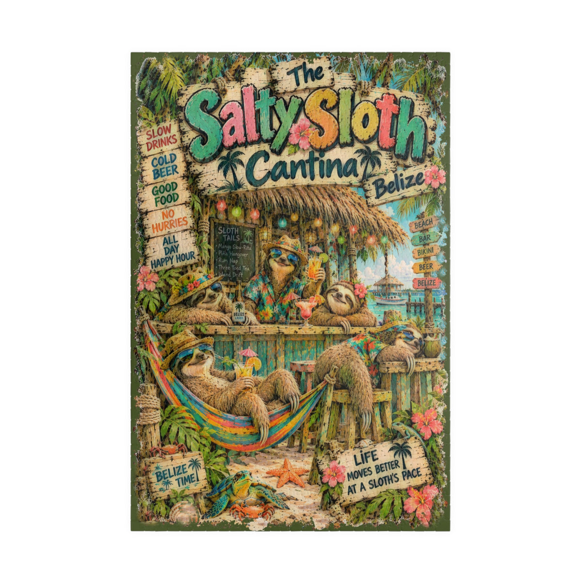 The Salty Sloth Cantina Jigsaw Puzzle