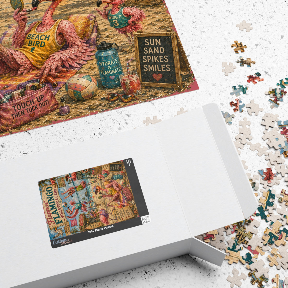 Flappin' Flamingo Volleyball Camp jigsaw puzzle, alternate view 4
