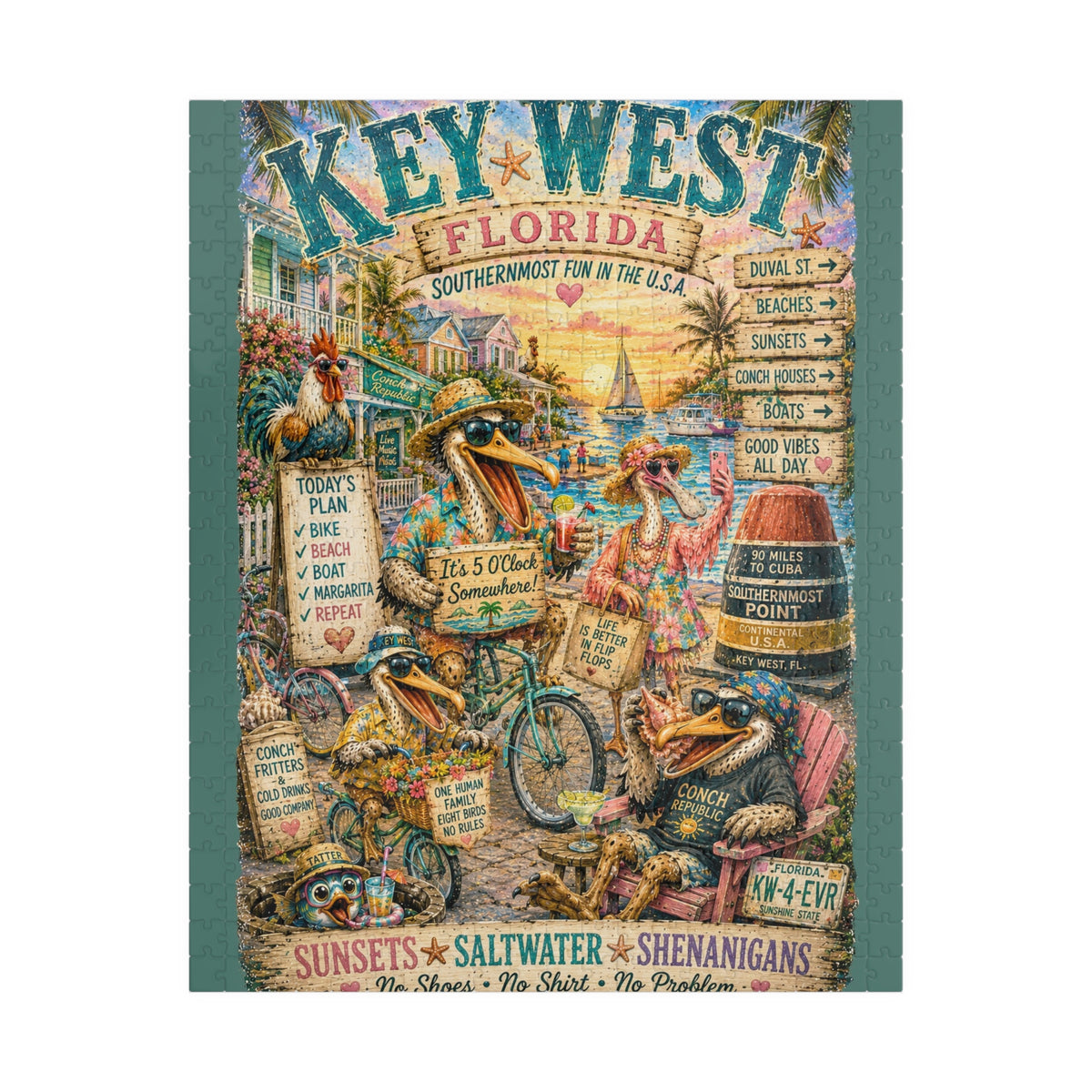 Key West Florida jigsaw puzzle, alternate view 1