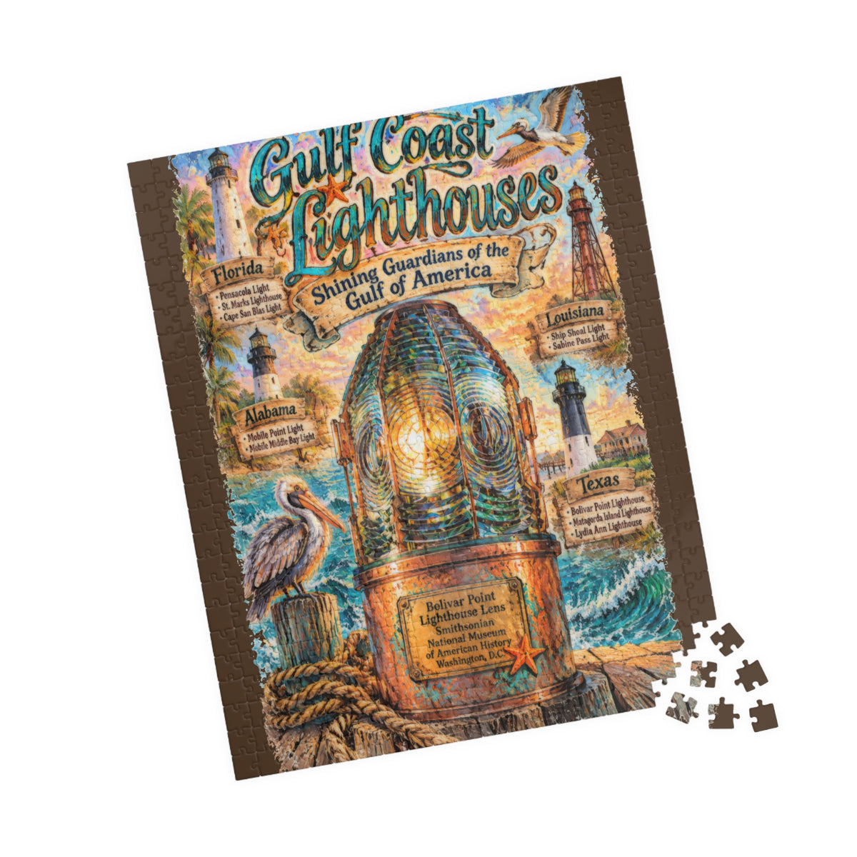 Gulf Coast Lighthouses jigsaw puzzle, alternate view 6
