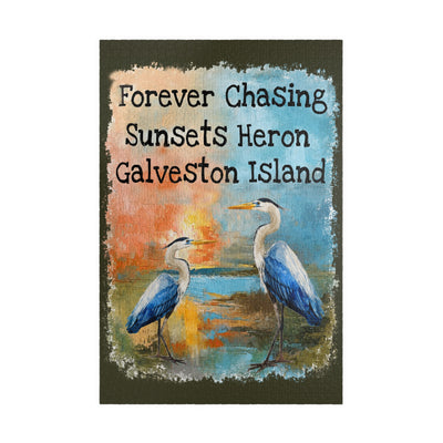 Forever Chasing Sunsets Heron Galveston Island jigsaw puzzle – original artwork by The Glass Tattoo Company