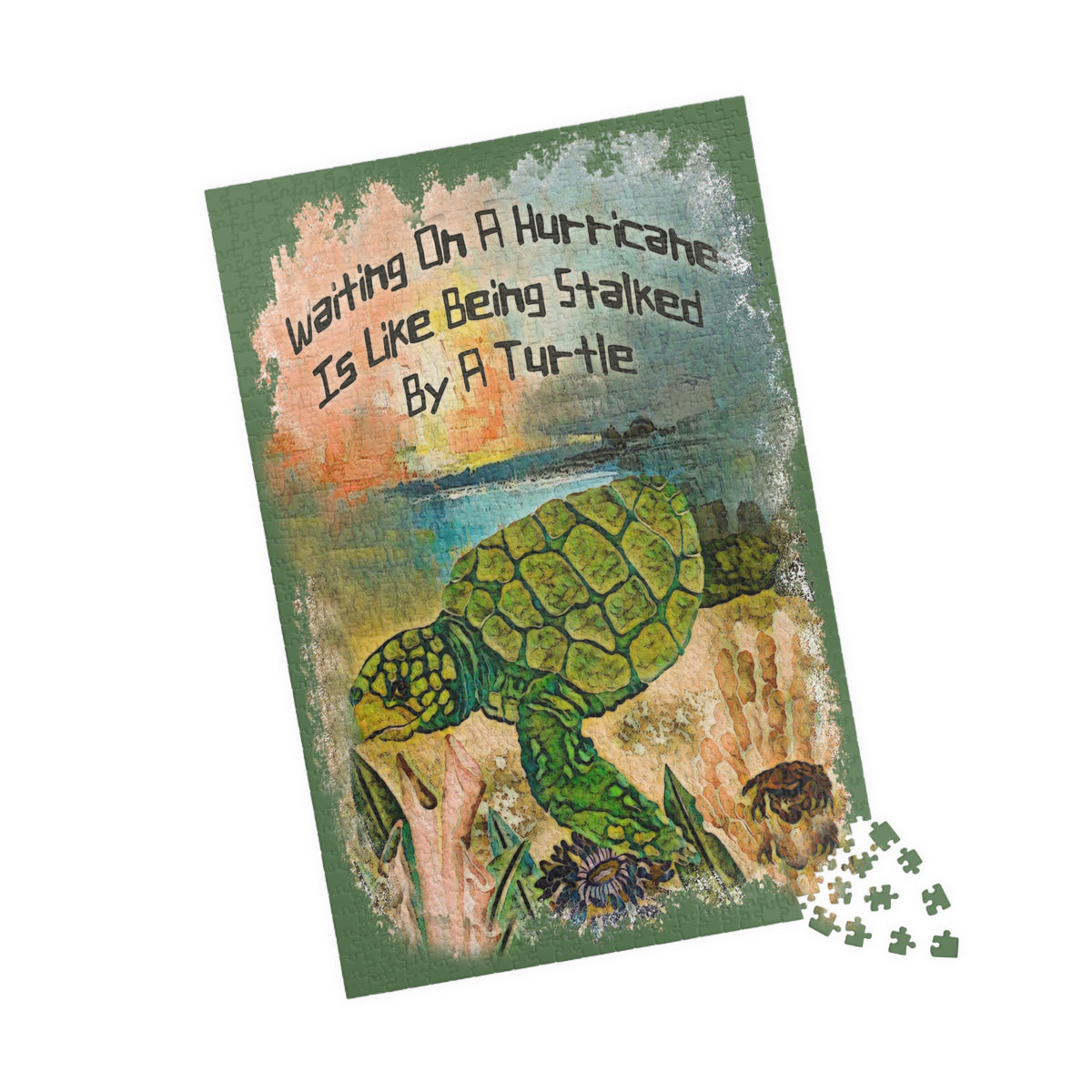 Stalked by a Turtle - Waiting on a Hurricane jigsaw puzzle, alternate view 3