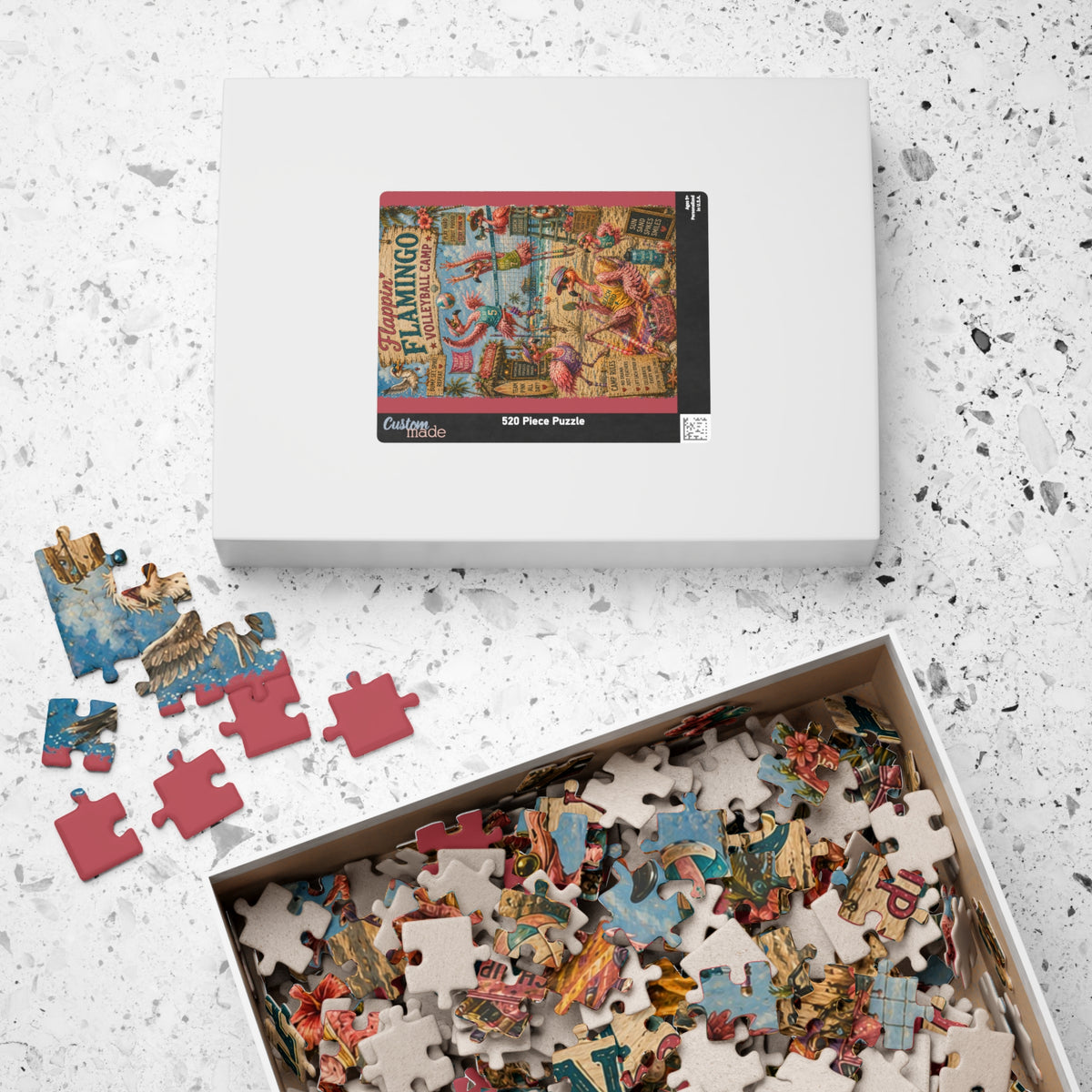 Flappin' Flamingo Volleyball Camp jigsaw puzzle, alternate view 7