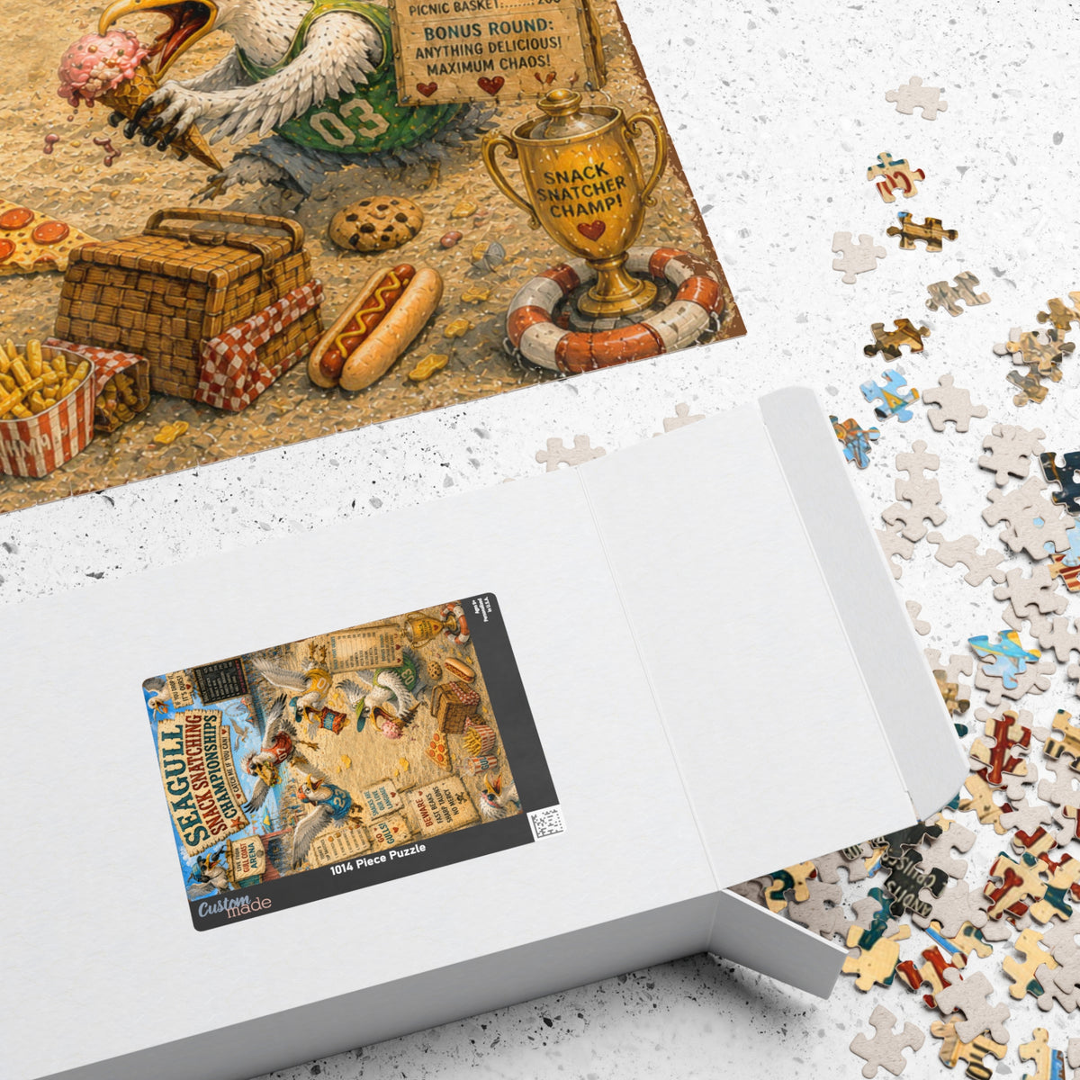 Seagull Snack Snatching Championships jigsaw puzzle, alternate view 4