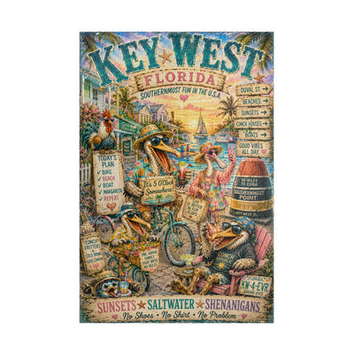 Key West Florida jigsaw puzzle – original artwork by The Glass Tattoo Company