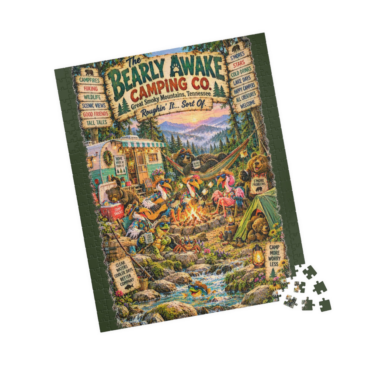The Bearly Awake Camping Co. Jigsaw Puzzle