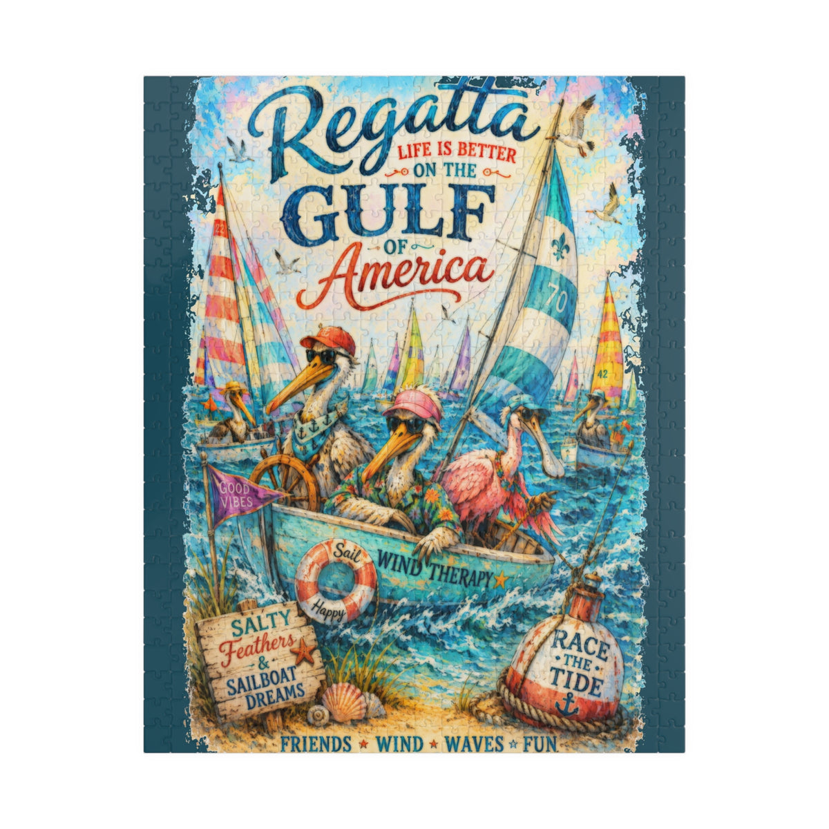 Regatta on the Gulf Jigsaw Puzzle