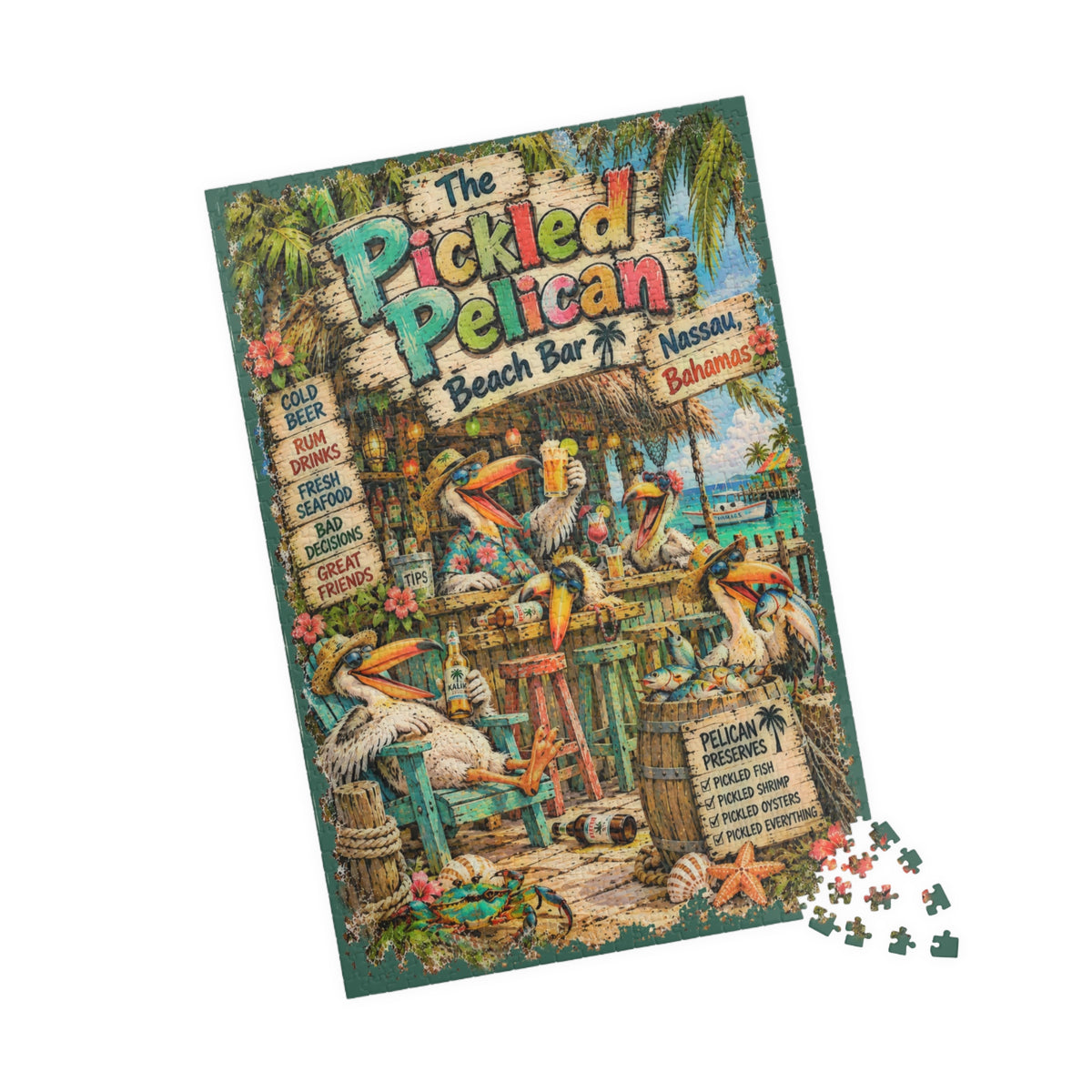 The Pickled Pelican Beach Bar Jigsaw Puzzle