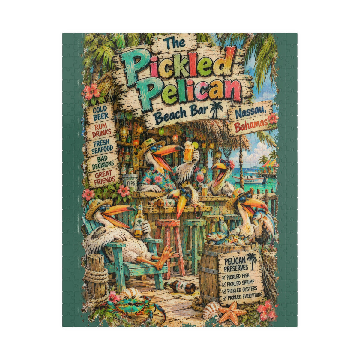The Pickled Pelican Beach Bar Jigsaw Puzzle