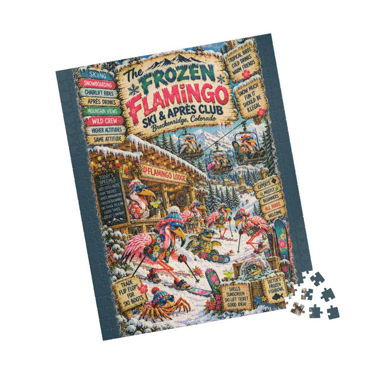 The Frozen Flamingo Ski & Après Club Jigsaw Puzzle
