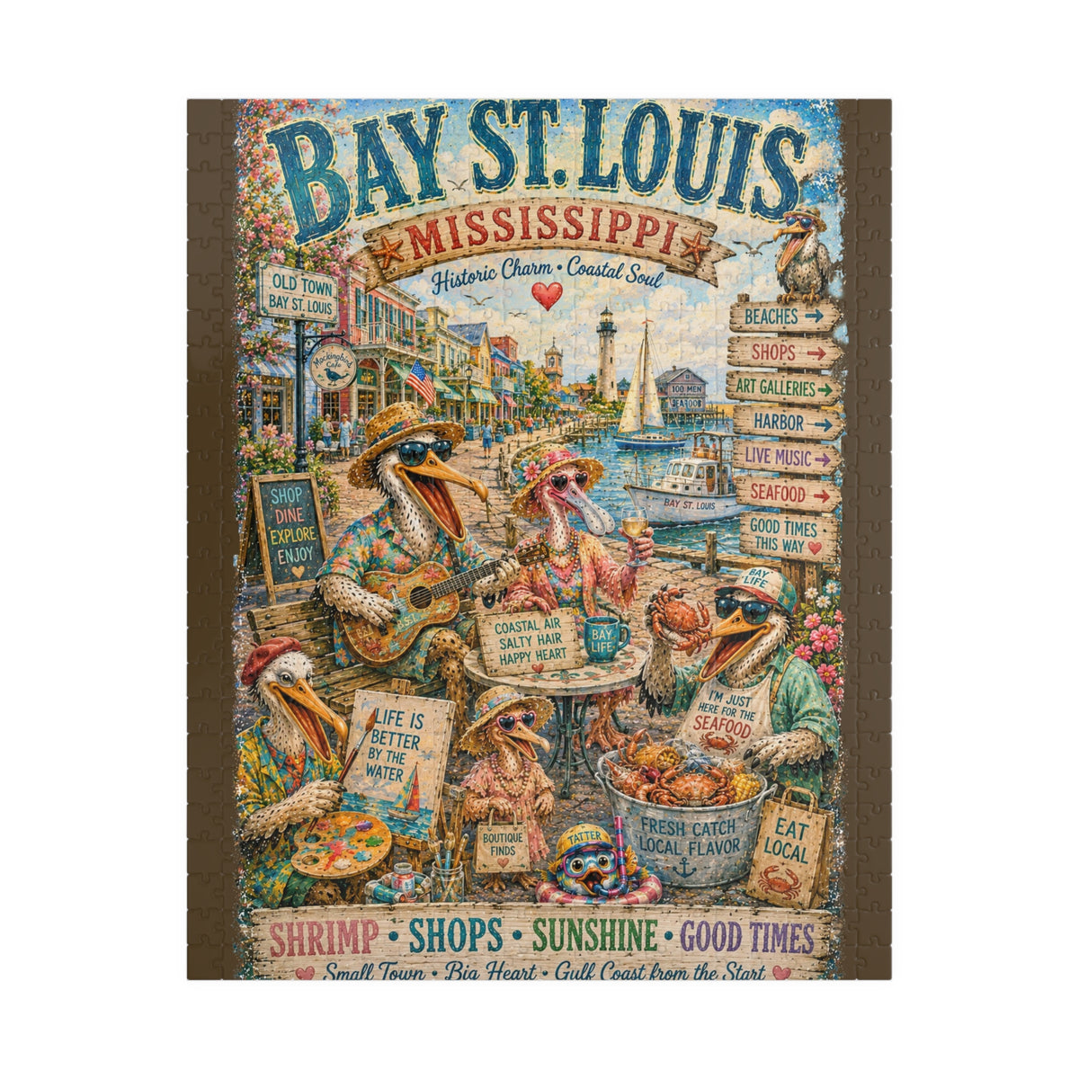 Bay St. Louis Mississippi jigsaw puzzle, alternate view 1