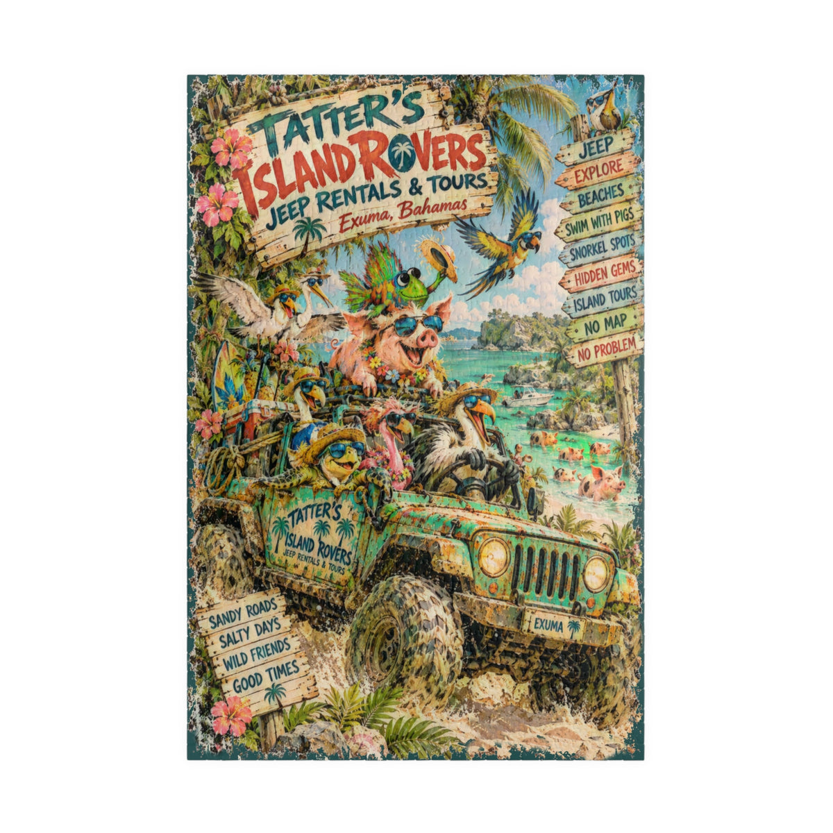 Tatter's Island Rovers Jeep Rentals & Tours Jigsaw Puzzle
