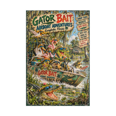 Gator Bait Airboat Adventures jigsaw puzzle – original artwork by The Glass Tattoo Company
