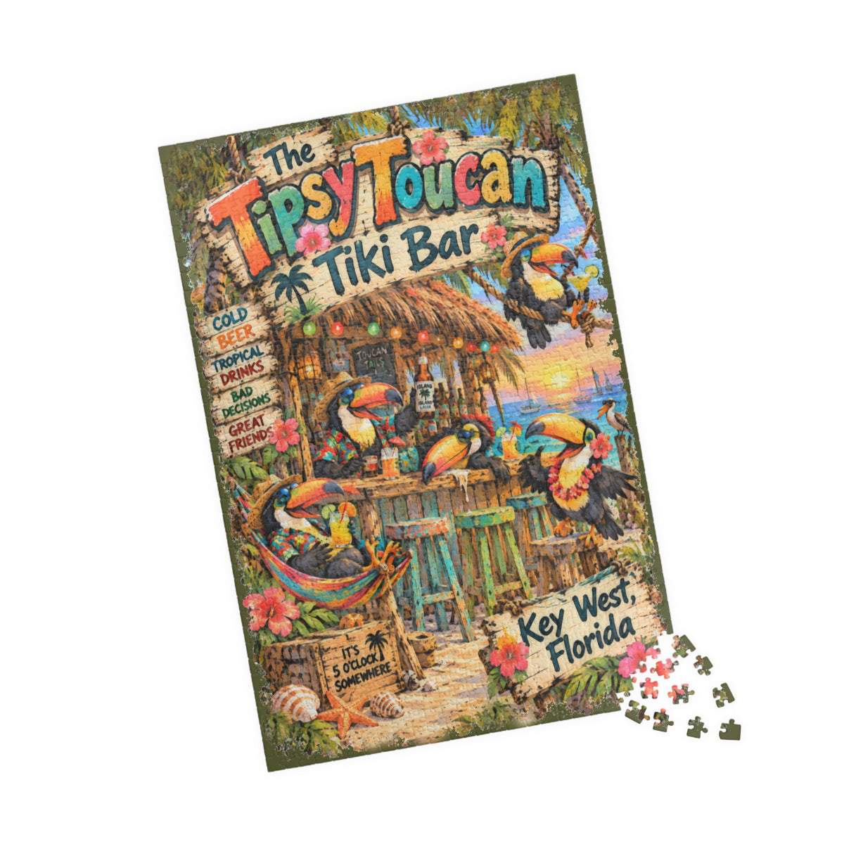 Tipsy Toucan Tiki Bar Jigsaw Puzzle