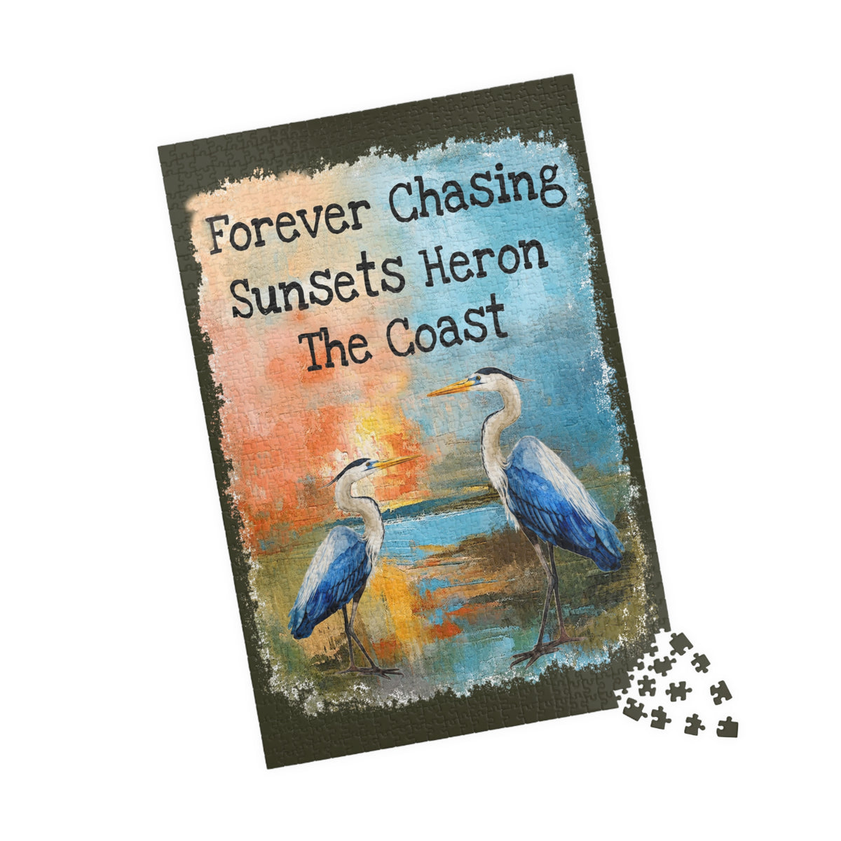Forever Chasing Sunsets Heron The Coast jigsaw puzzle, alternate view 3