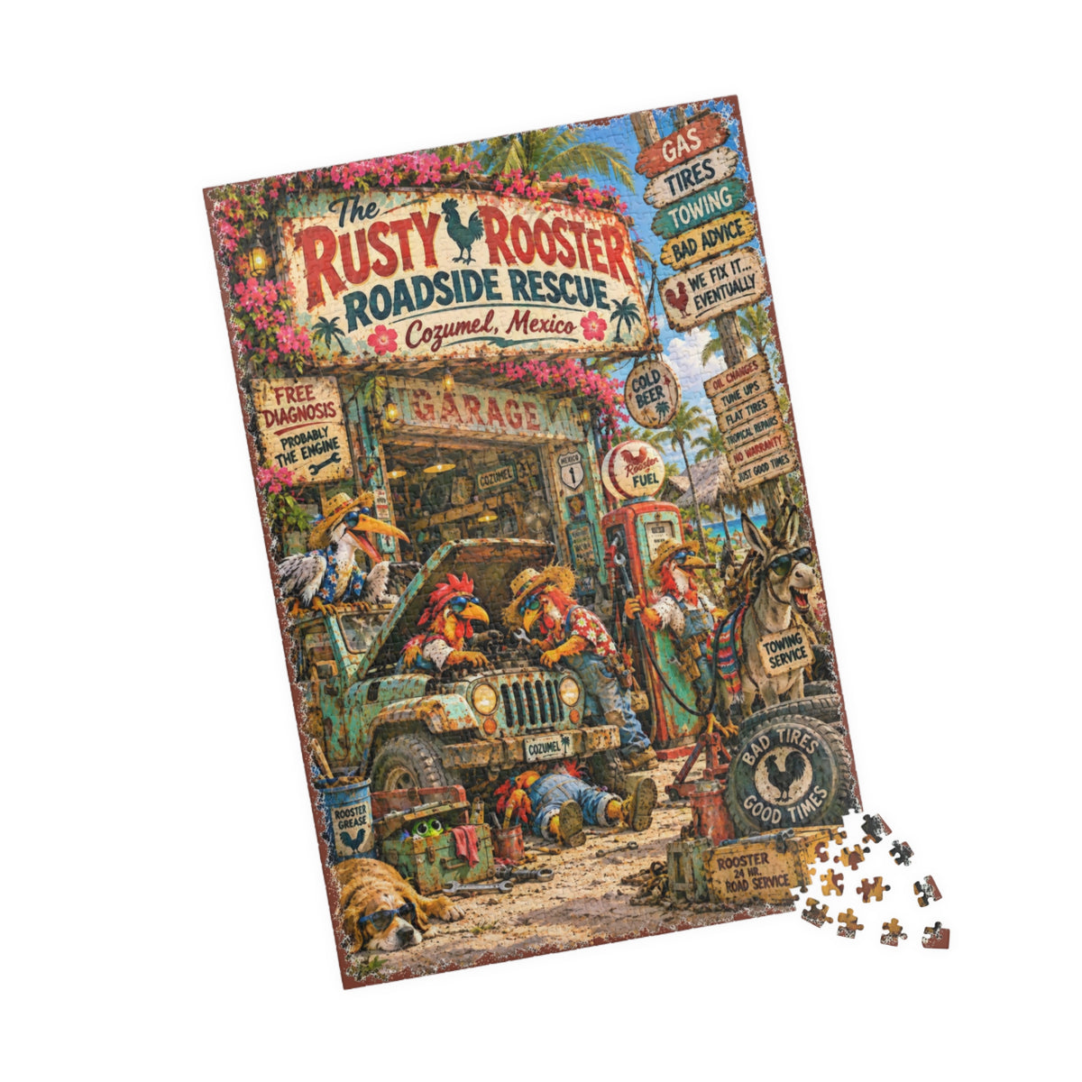 The Rusty Rooster Roadside Rescue Jigsaw Puzzle