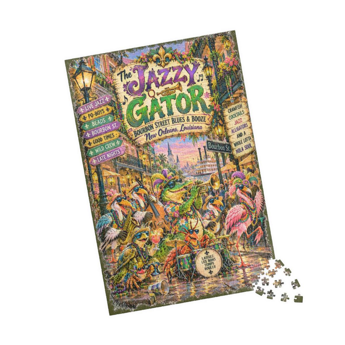 The Jazzy Gator Blues & Booze Jigsaw Puzzle