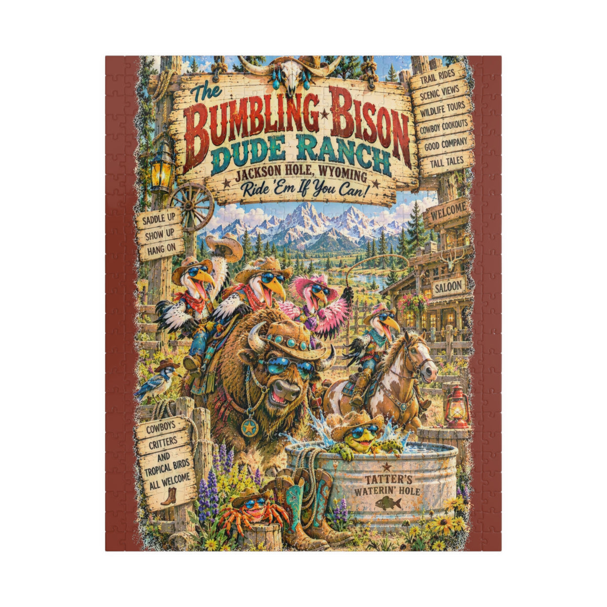 The Bumbling Bison Dude Ranch Jigsaw Puzzle