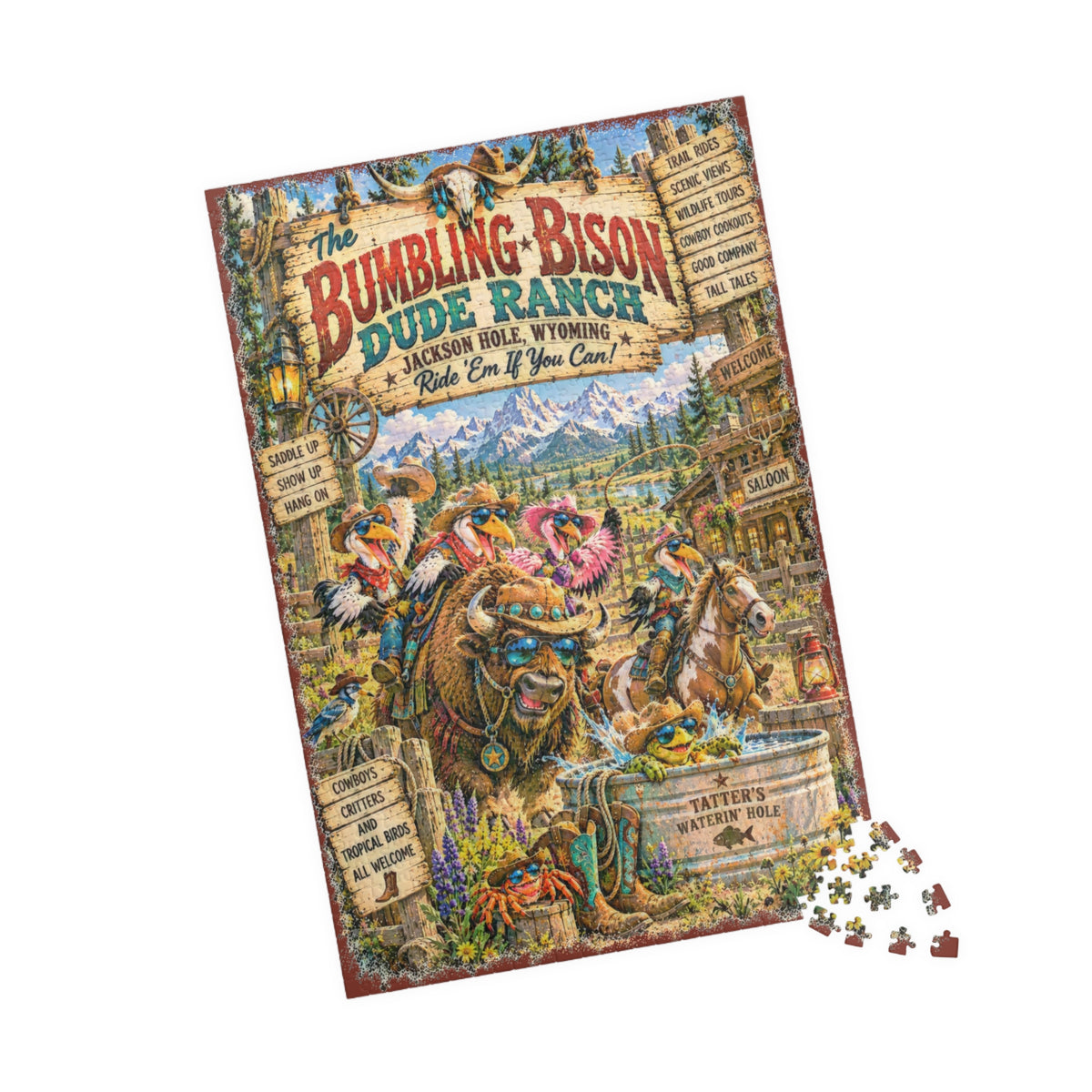 The Bumbling Bison Dude Ranch Jigsaw Puzzle