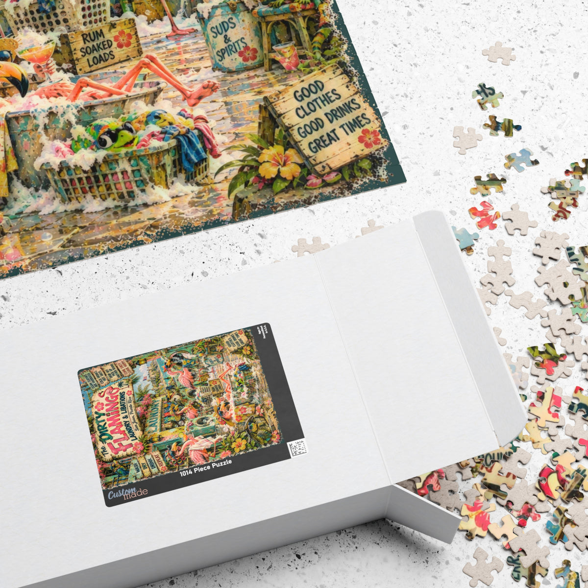 The Dirty Flamingo Laundry & Libations Jigsaw Puzzle