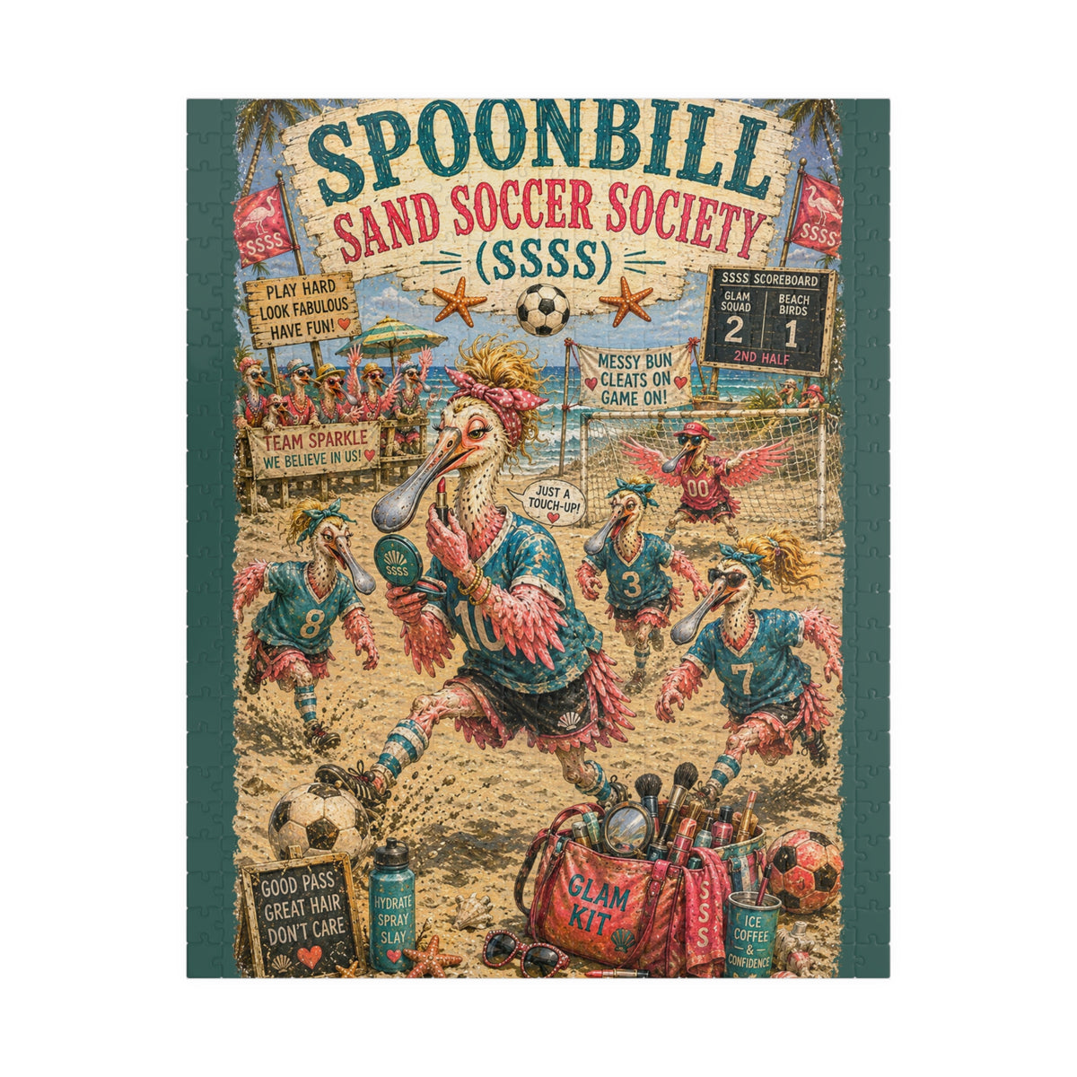 Spoonbill Sand Soccer Society jigsaw puzzle, alternate view 1