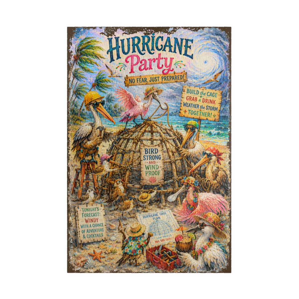 Hurricane Party jigsaw puzzle – original artwork by The Glass Tattoo Company