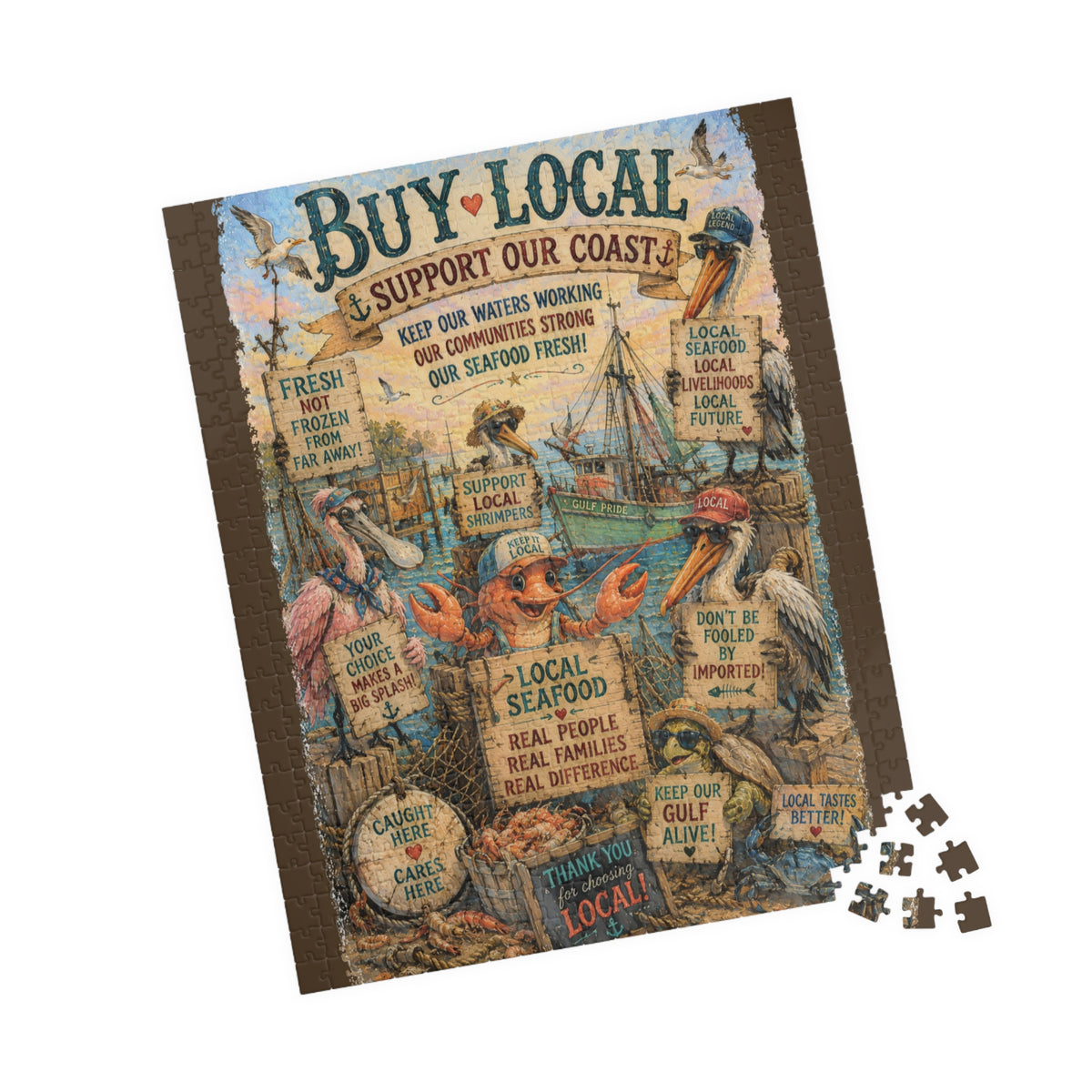 Buy Local Seafood jigsaw puzzle, alternate view 6