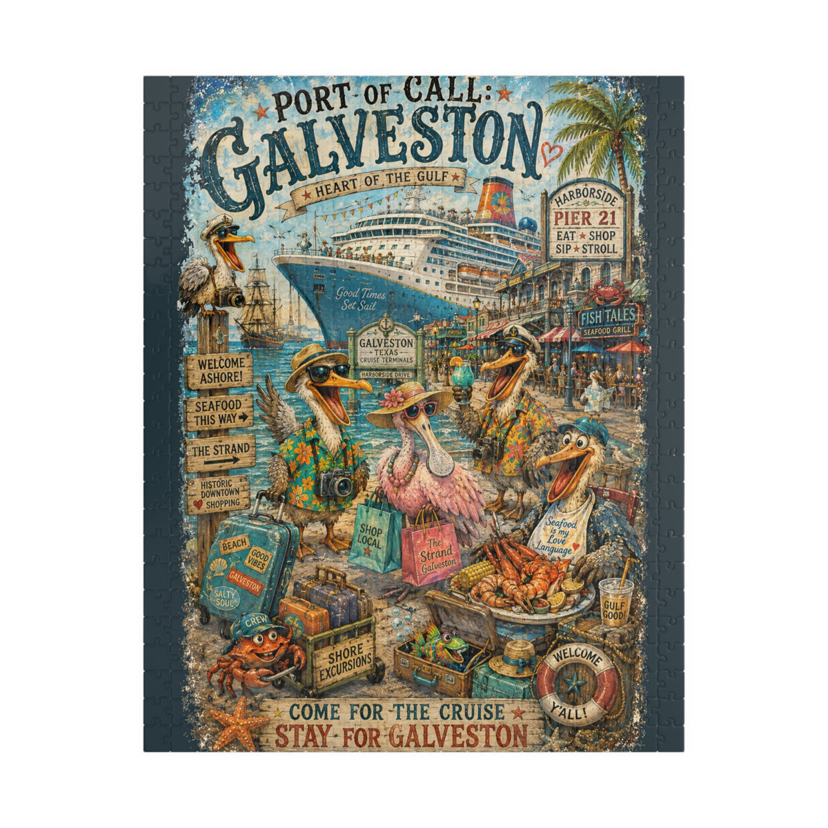 Port of Call: Galveston jigsaw puzzle, alternate view 1