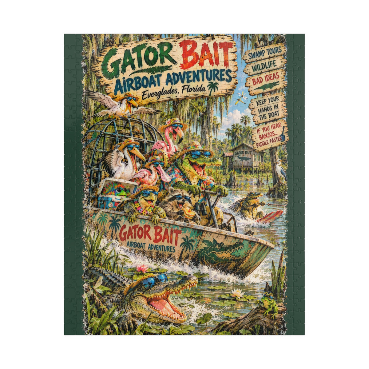Gator Bait Airboat Adventures Jigsaw Puzzle