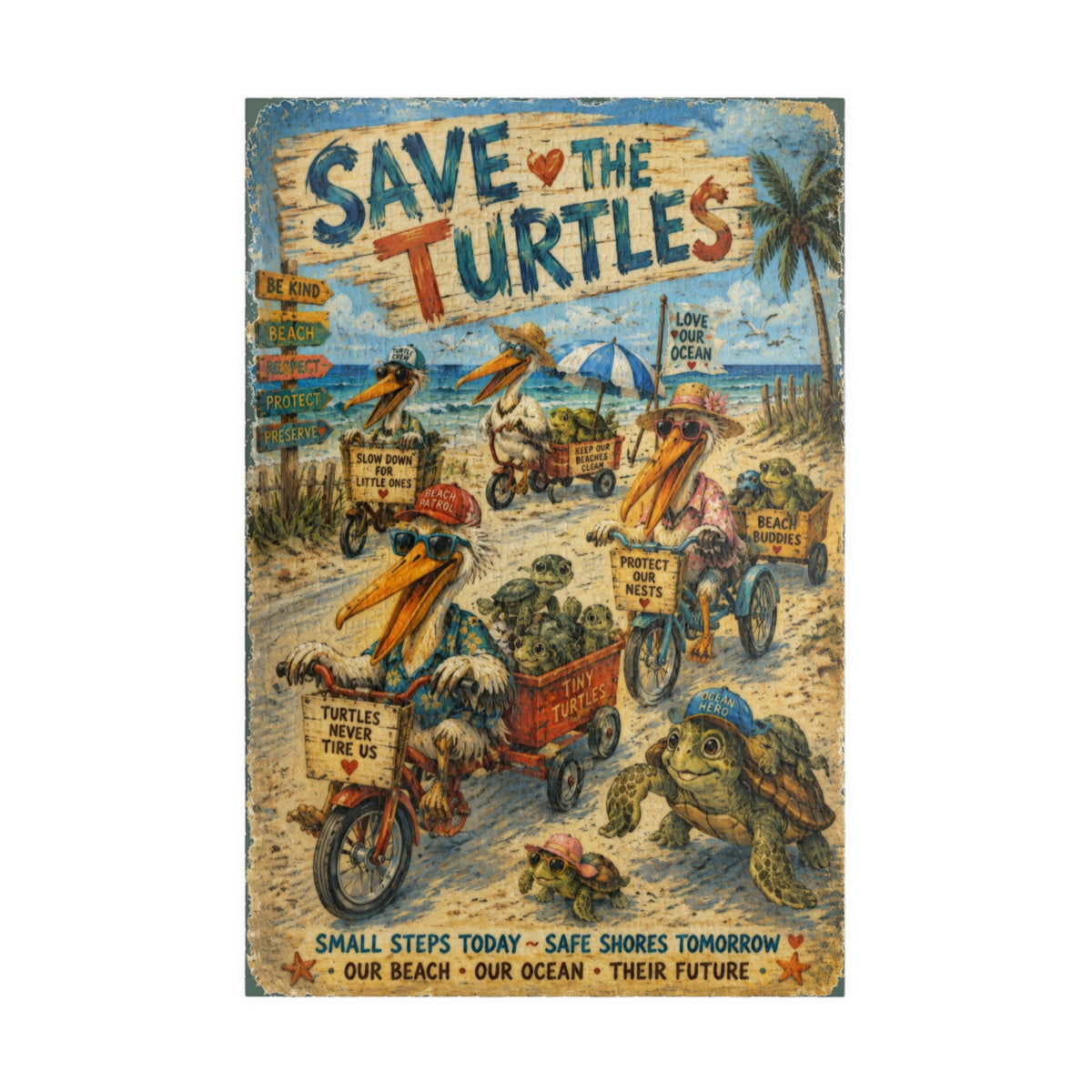 Save the Turtles jigsaw puzzle – original artwork by The Glass Tattoo Company