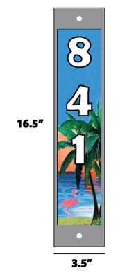 Borderless Address - Flamingo with Palm