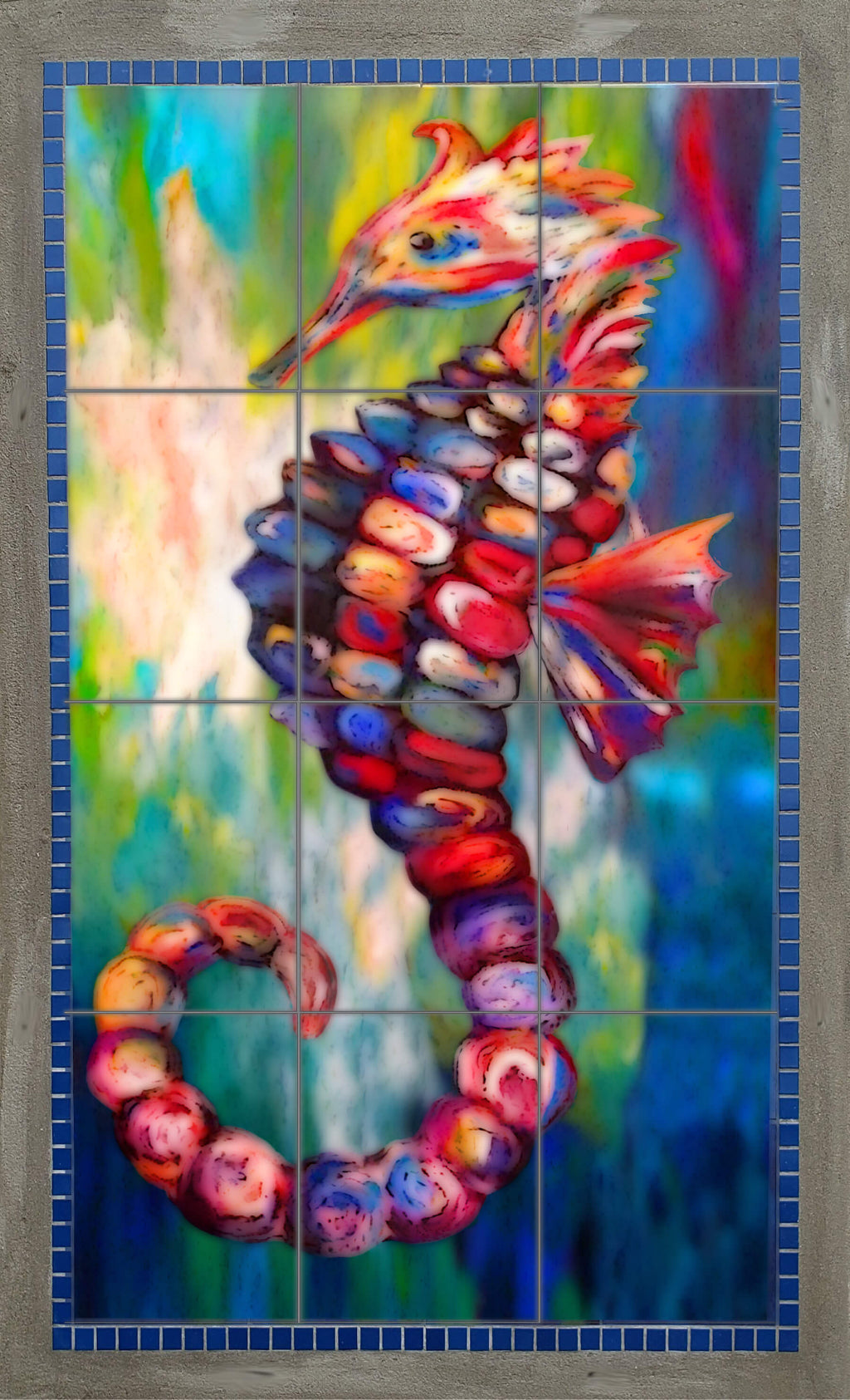outdoor art - Bubbles Seahorse